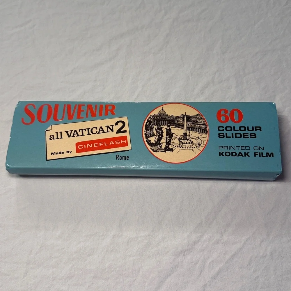 Cineflash Kodak Film Vintage 1960s All Vatican 2 60 Colour Slides Souvenir NWT